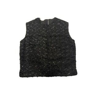 Vintage Capri Original black sequin sleeveless Top 1960’s